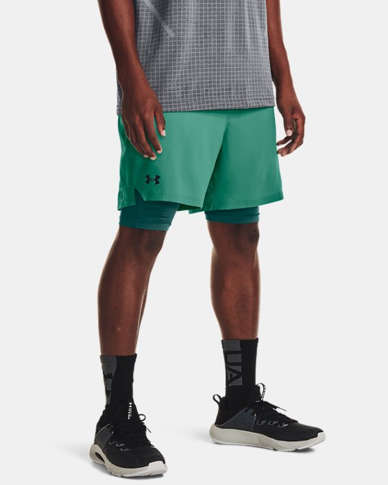 Men's UA Vanish Woven 2-in-1 Shorts, Green, pdpMainDesktop image number 0